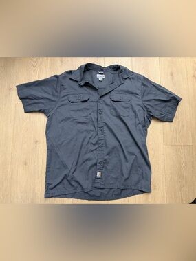 Carhartt Men’s Short-Sleeve Work Shirt - Slate Gray 2XL